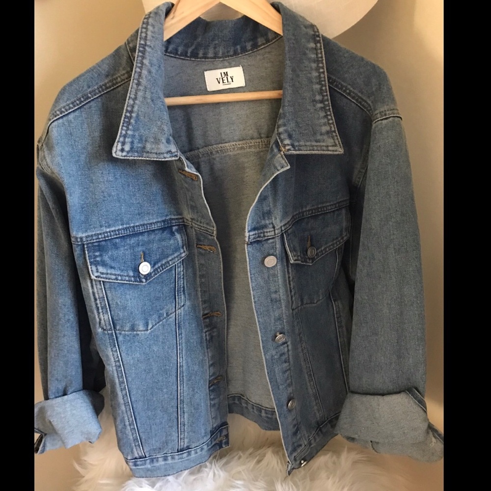 Korean NWOT oversized denim jacket